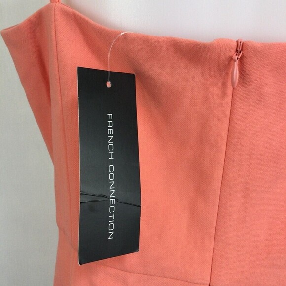 French Connection Womens Whisper Light Sweetheart Mini Dress Coral Size 12 NWT - Picture 5 of 8